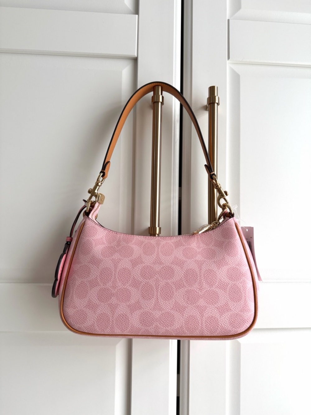 Coach Powder Pink Teri Shoulder Bag With Charms - Picture 4 of 17